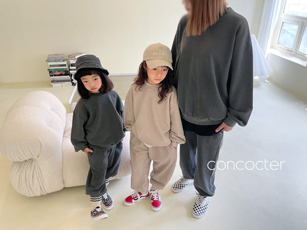CONCOCTER - Korean Children Fashion - #Kfashion4kids - Adult Pigment Top Bottom Set - 10