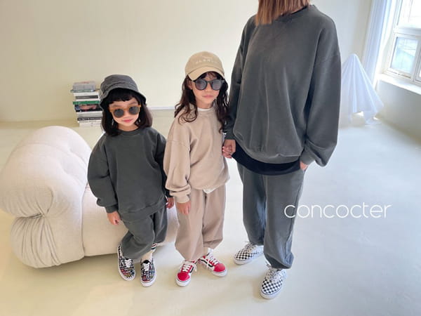 CONCOCTER - Korean Children Fashion - #Kfashion4kids - Adult Pigment Top Bottom Set - 6