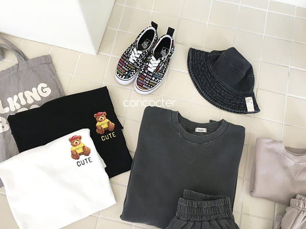CONCOCTER - Korean Children Fashion - #Kfashion4kids - Adult Cutie Bear Long Tee - 5