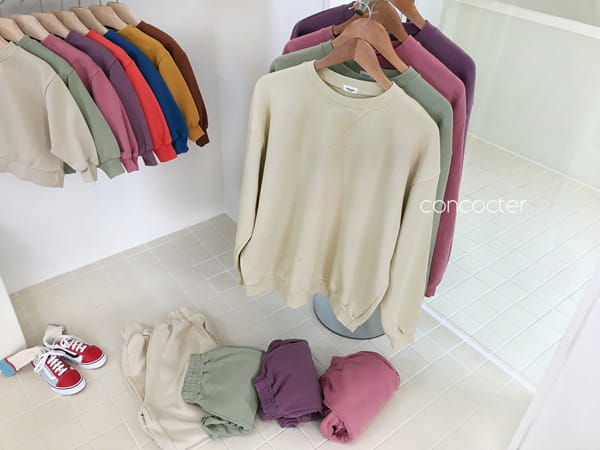 CONCOCTER - Korean Children Fashion - #Kfashion4kids - Adult Noodle Top Bottom Set - 6