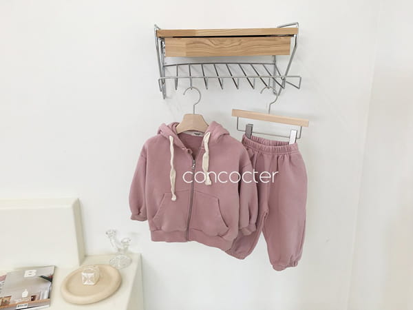 CONCOCTER - Korean Children Fashion - #Kfashion4kids - Hood Zip-up Set