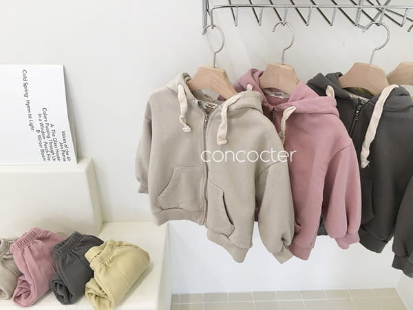 CONCOCTER - Korean Children Fashion - #Kfashion4kids - Hood Zip-up Set - 12