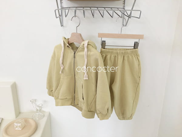 CONCOCTER - Korean Children Fashion - #Kfashion4kids - Hood Zip-up Set - 2