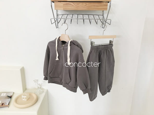 CONCOCTER - Korean Children Fashion - #Kfashion4kids - Hood Zip-up Set - 4