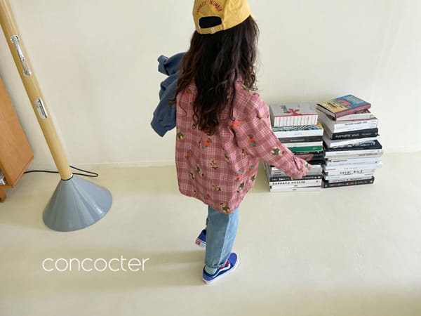 CONCOCTER - Korean Children Fashion - #Kfashion4kids - Hoho Bear Check Shirt - 10