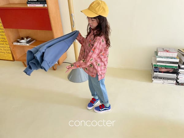 CONCOCTER - Korean Children Fashion - #Kfashion4kids - Hoho Bear Check Shirt - 11