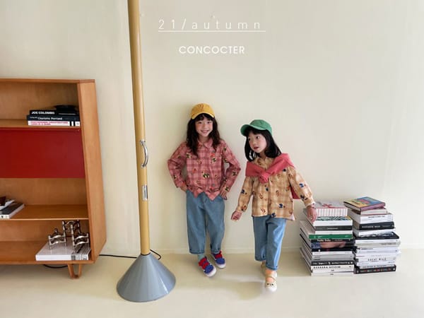 CONCOCTER - Korean Children Fashion - #Kfashion4kids - Hoho Bear Check Shirt - 2