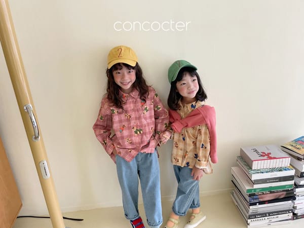 CONCOCTER - Korean Children Fashion - #Kfashion4kids - Hoho Bear Check Shirt - 6