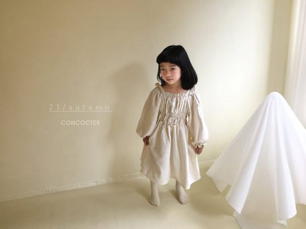 CONCOCTER - Korean Children Fashion - #Kfashion4kids - Hapburn Shirring One-piece - 3