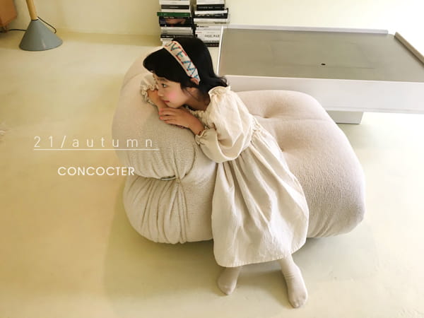 CONCOCTER - Korean Children Fashion - #Kfashion4kids - Hapburn Shirring One-piece - 6