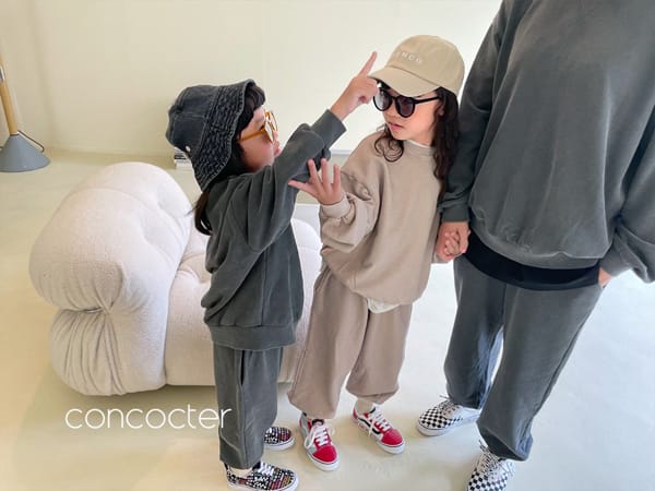 CONCOCTER - Korean Children Fashion - #Kfashion4kids - Pigment Top Bottom Set - 8