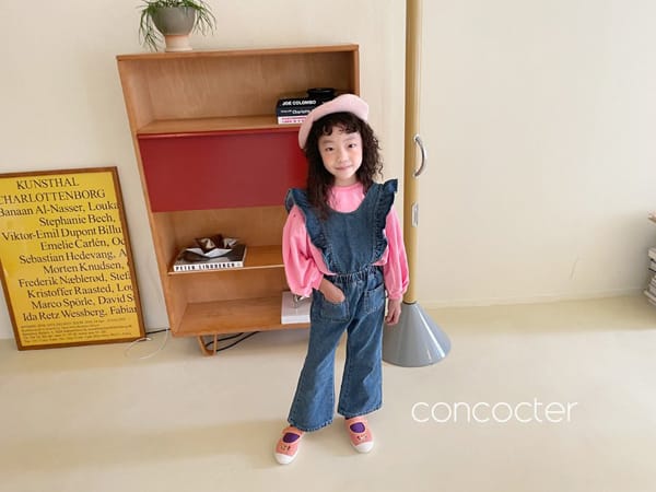 CONCOCTER - Korean Children Fashion - #Kfashion4kids - Frill Denim Overalls - 2