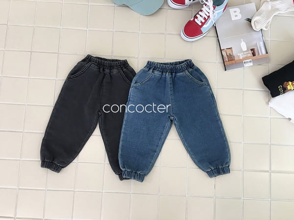 CONCOCTER - Korean Children Fashion - #Kfashion4kids - Denim Jogger Span Pants