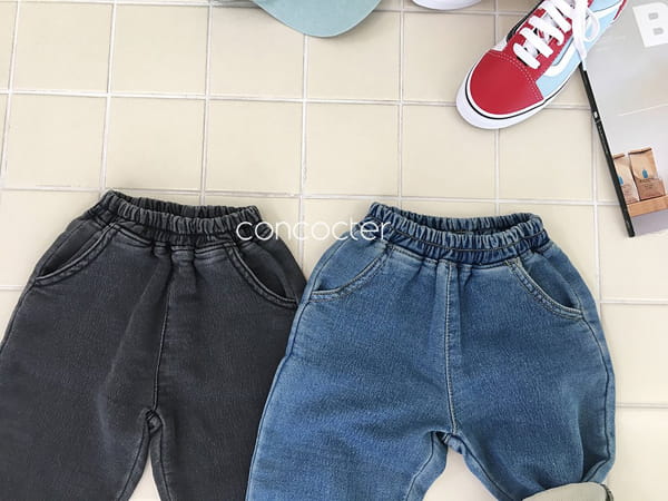 CONCOCTER - Korean Children Fashion - #Kfashion4kids - Denim Jogger Span Pants - 6