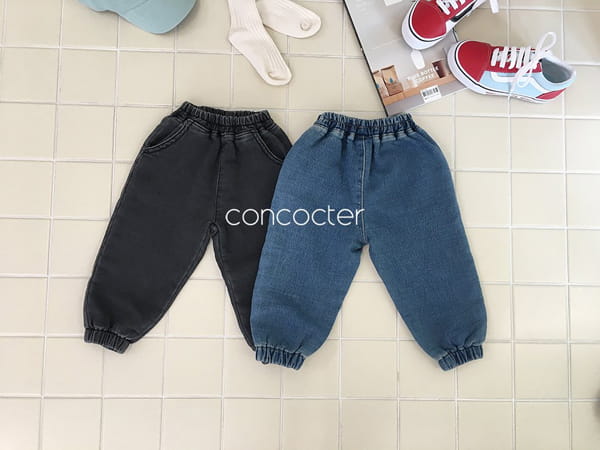 CONCOCTER - Korean Children Fashion - #Kfashion4kids - Denim Jogger Span Pants - 8