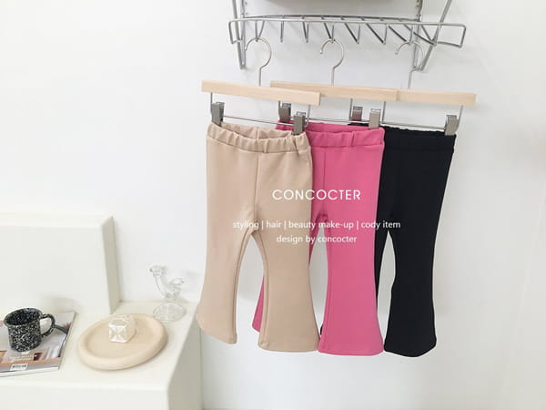 CONCOCTER - Korean Children Fashion - #Kfashion4kids - Stretchy Pretty Line Bootscut Pants - 8