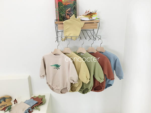 CONCOCTER - Korean Children Fashion - #Kfashion4kids - Jurassic Dino Bodysuit with Bonnet