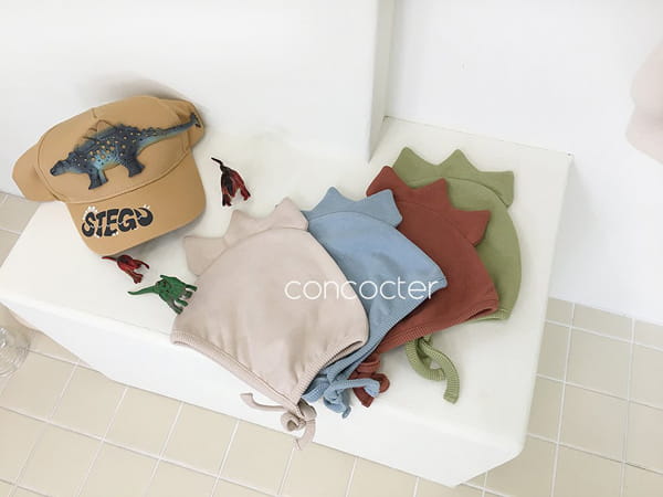 CONCOCTER - Korean Children Fashion - #Kfashion4kids - Jurassic Dino Bodysuit with Bonnet - 2