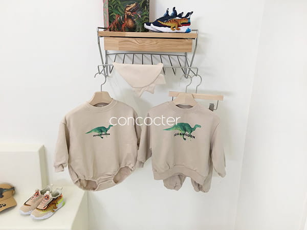 CONCOCTER - Korean Children Fashion - #Kfashion4kids - Jurassic Dino Bodysuit with Bonnet - 3
