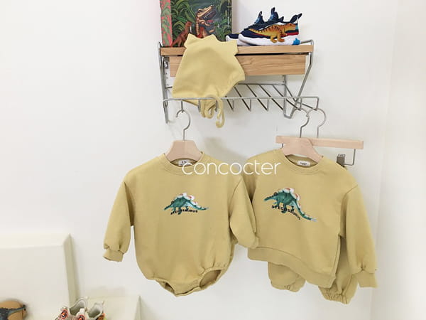 CONCOCTER - Korean Children Fashion - #Kfashion4kids - Jurassic Dino Bodysuit with Bonnet - 5