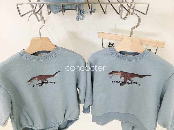 CONCOCTER - Korean Children Fashion - #Kfashion4kids - Jurassic Dino Bodysuit with Bonnet - 9