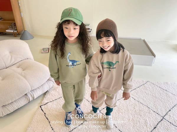 CONCOCTER - Korean Children Fashion - #Kfashion4kids - Jurassic Top Bottom Set - 2
