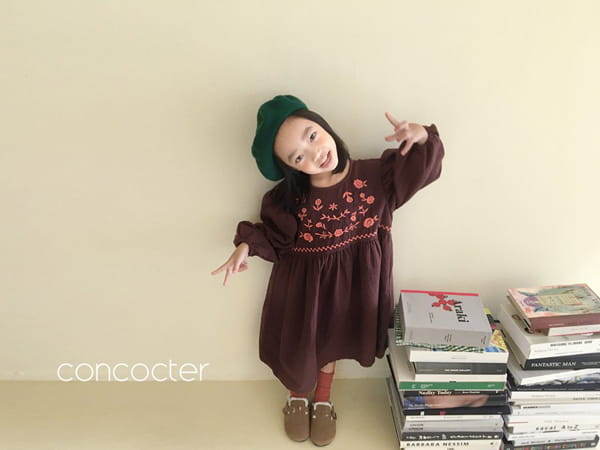 CONCOCTER - Korean Children Fashion - #Kfashion4kids - Audrey Embroidery One-piece - 11