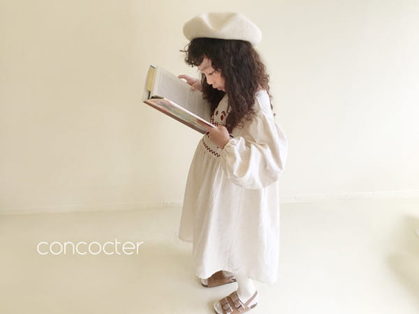 CONCOCTER - Korean Children Fashion - #Kfashion4kids - Audrey Embroidery One-piece - 5