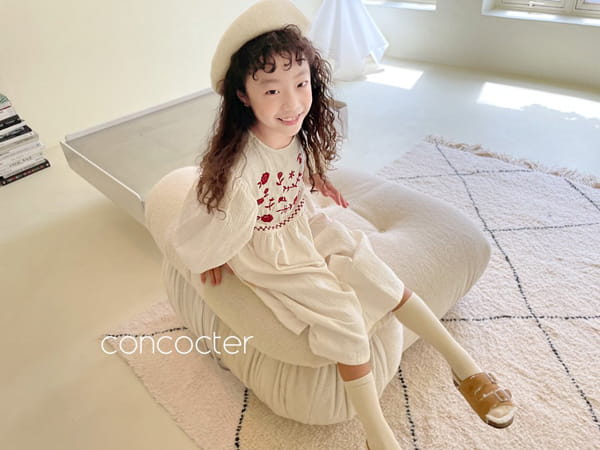 CONCOCTER - Korean Children Fashion - #Kfashion4kids - Audrey Embroidery One-piece - 9