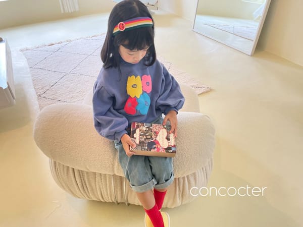 CONCOCTER - Korean Children Fashion - #Kfashion4kids - Embo Flower Sweatshirt - 10
