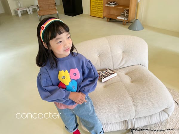 CONCOCTER - Korean Children Fashion - #Kfashion4kids - Embo Flower Sweatshirt - 11