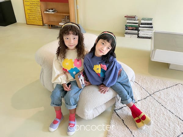 CONCOCTER - Korean Children Fashion - #Kfashion4kids - Embo Flower Sweatshirt - 4