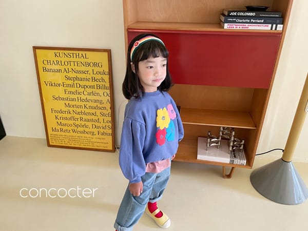CONCOCTER - Korean Children Fashion - #Kfashion4kids - Embo Flower Sweatshirt - 8