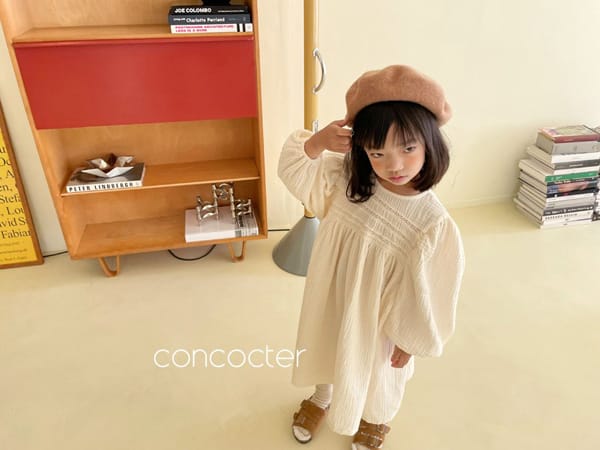 CONCOCTER - Korean Children Fashion - #Kfashion4kids - Lovely Muslin One-piece