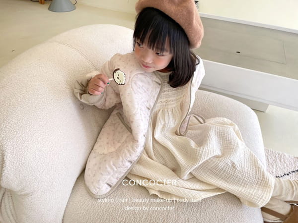 CONCOCTER - Korean Children Fashion - #Kfashion4kids - Vintage Flower Padding Jumper