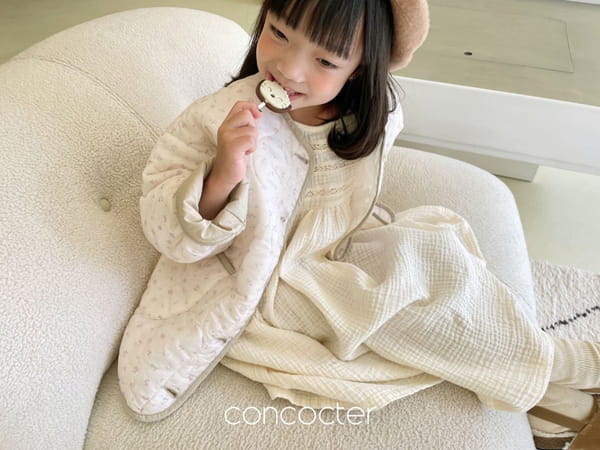 CONCOCTER - Korean Children Fashion - #Kfashion4kids - Vintage Flower Padding Jumper - 3