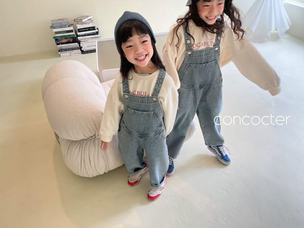 CONCOCTER - Korean Children Fashion - #Kfashion4kids - Big Pocket Denim Overalls - 2