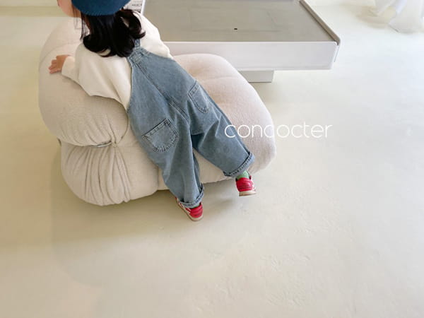 CONCOCTER - Korean Children Fashion - #Kfashion4kids - Big Pocket Denim Overalls - 4