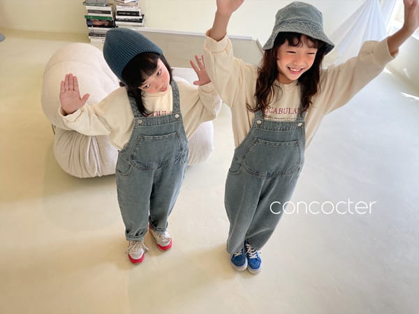 CONCOCTER - Korean Children Fashion - #Kfashion4kids - Big Pocket Denim Overalls - 5