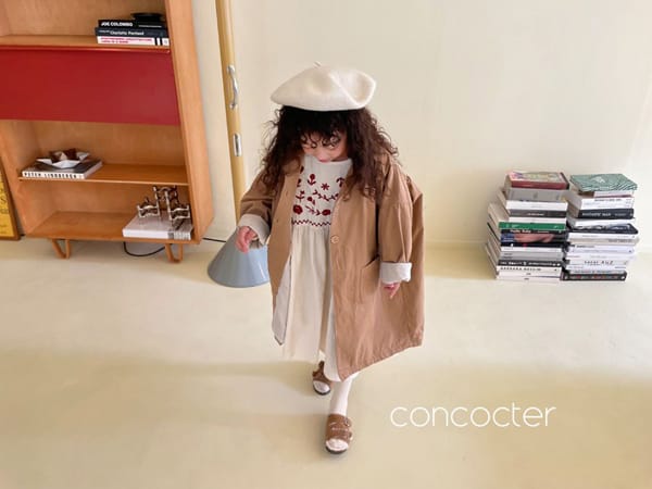 CONCOCTER - Korean Children Fashion - #Kfashion4kids - Shirring Trench Coat - 5