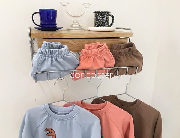 CONCOCTER - Korean Children Fashion - #Kfashion4kids - Dino Mini Top Bottom Set