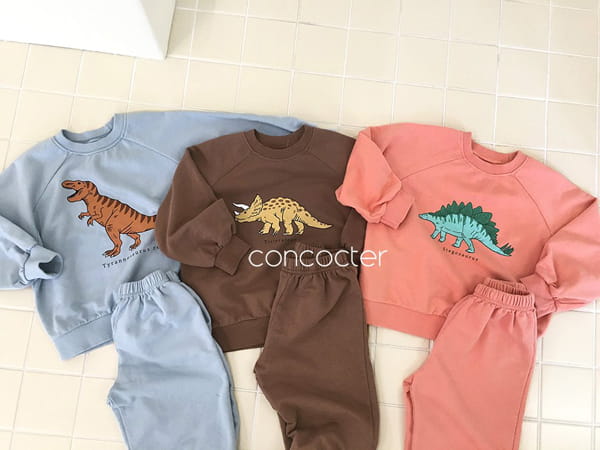CONCOCTER - Korean Children Fashion - #Kfashion4kids - Dino Mini Top Bottom Set - 7