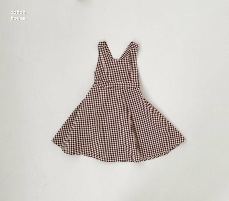 COTTON HOUSE - Korean Children Fashion - #Kfashion4kids - Check Suspender One-piece - 7