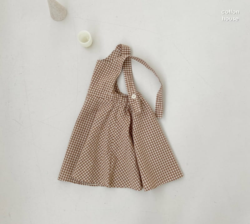 COTTON HOUSE - Korean Children Fashion - #Kfashion4kids - Check Suspender One-piece - 9