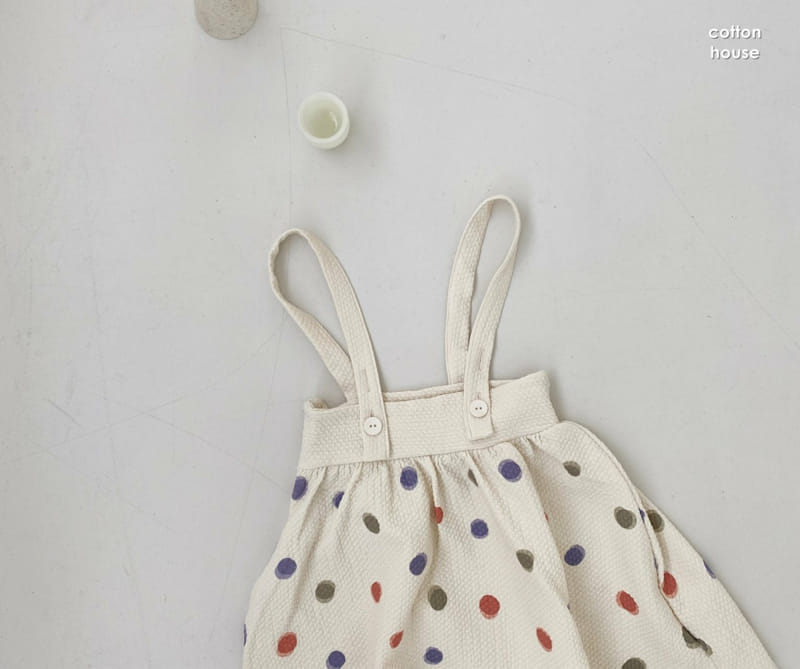COTTON HOUSE - Korean Children Fashion - #Kfashion4kids - Multi Dot One-piece - 6