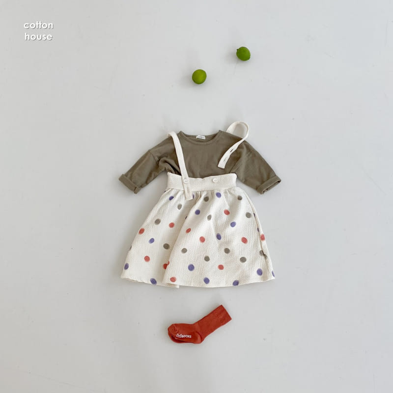 COTTON HOUSE - Korean Children Fashion - #Kfashion4kids - Multi Dot One-piece - 9