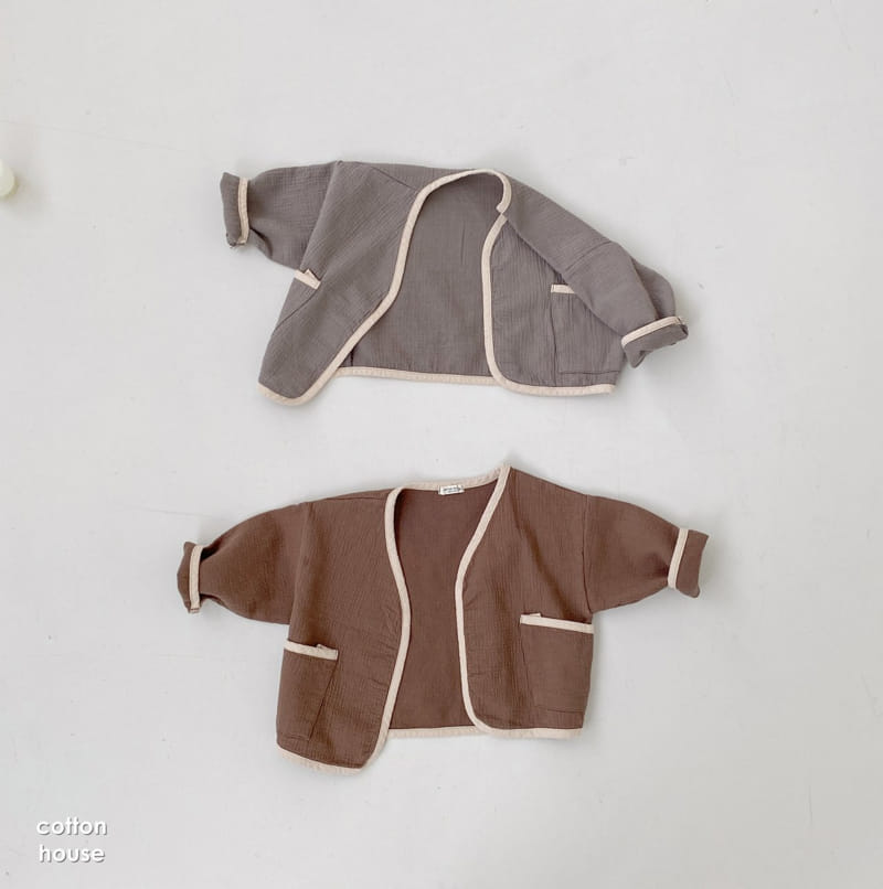 COTTON HOUSE - Korean Children Fashion - #Kfashion4kids - Colored Piping Cardigan - 4