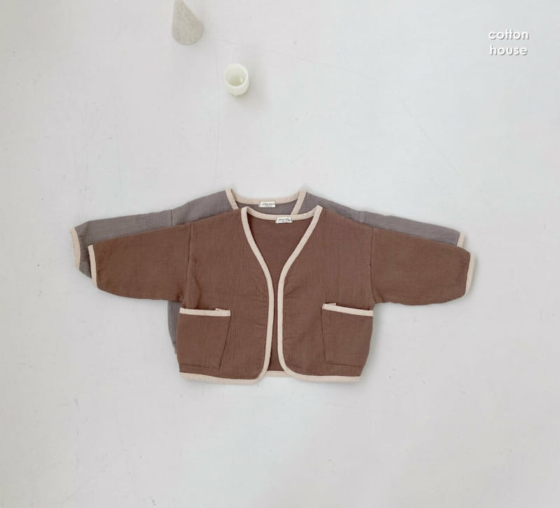 COTTON HOUSE - Korean Children Fashion - #Kfashion4kids - Colored Piping Cardigan - 9