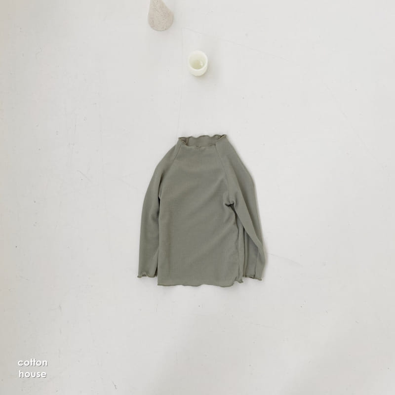 COTTON HOUSE - Korean Children Fashion - #Kfashion4kids - Raglan Half Turtleneck Tee - 10