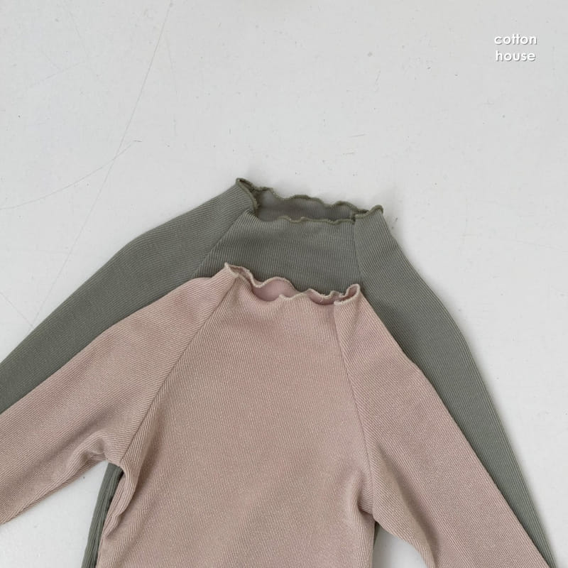 COTTON HOUSE - Korean Children Fashion - #Kfashion4kids - Raglan Half Turtleneck Tee - 4
